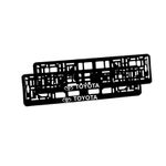 Auto si Moto - Piese auto si accesorii - Caroserie - Ornamente exterior auto - Set 2 suporturi numar inmatriculare personalizat Toyota Creative Rey® - Infinity.ro
