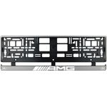 Auto si Moto - Piese auto si accesorii - Caroserie - Ornamente exterior auto - Set 2 bucati, suport numar inmatriculare argintiu Mercedes AMG - Infinity.ro