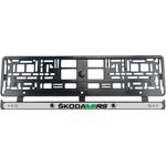 Auto si Moto - Piese auto si accesorii - Caroserie - Ornamente exterior auto - Set 2 bucati, suport numar inmatriculare Skoda VRS II - Infinity.ro