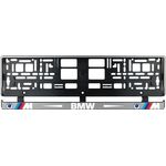 Auto si Moto - Piese auto si accesorii - Caroserie - Ornamente exterior auto - Set 2 bucati, suport numar inmatriculare argintiu BMW MPower - Infinity.ro