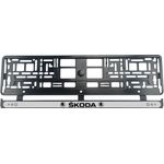 Auto si Moto - Piese auto si accesorii - Caroserie - Ornamente exterior auto - Set 2 bucati, suport numar inmatriculare Skoda Classic - Infinity.ro