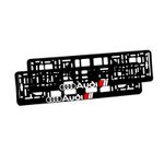 Auto si Moto - Piese auto si accesorii - Caroserie - Ornamente exterior auto - Set 2 suporturi numar inmatriculare personalizat Creative Rey®, Audi - Infinity.ro