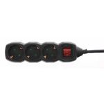 TV, Audio-Video si Foto - Accesorii TV si audio - Cabluri si adaptoare audio - Prelungitor 3 prize WELL 3m cu intrerupator,3x1.5mmp negru - Infinity.ro