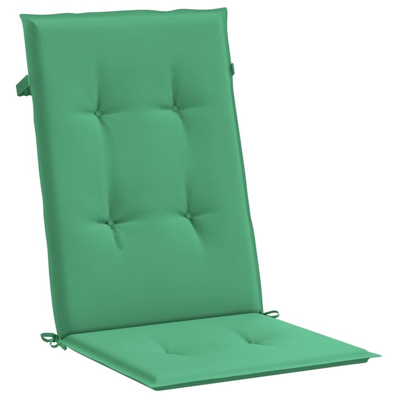 Casa si Gradina - Gradina si terasa - Mobilier exterior - Scaune si sezlonguri gradina - Scaune de gradina rabatabile cu perne, 8 buc. lemn masiv de tec, verde, mărime 120x50x3 cm - Infinity.ro