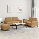Casa si Gradina - Mobilier - Seturi de mobilier - Seturi living - Set de canapele cu perne, 3 piese, maro, catifea - Infinity.ro