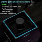 Casa si Gradina - Decoratiuni - Obiecte decorative - Scrumiere - Scrumiera electrica moderna cu aspiratie fum directa, Exaltus®, Solutia eficienta pentru eliminarea mirosului neplacut - Infinity.ro