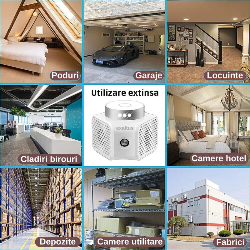 Casa si Gradina - Gradinarit si plante - Intretinere gradina - Articole daunatori gradina - Aparat impotriva rozatoarelor, Exaltus®, Anti soareci, sobolani, Tehnologie duala cu ultrasunete, acoperire 120m2 - Infinity.ro