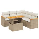 Casa si Gradina - Gradina si terasa - Mobilier exterior - Seturi mobila gradina - Set canapele de gradina cu perne, 6 piese, bej, poliratan - Infinity.ro