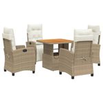 Casa si Gradina - Gradina si terasa - Mobilier exterior - Seturi mobila gradina - Set mobilier de gradina cu perne, 5 piese, bej, poliratan - Infinity.ro