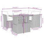 Casa si Gradina - Gradina si terasa - Mobilier exterior - Seturi mobila gradina - Set canapele de gradina cu perne, 5 piese, bej, poliratan - Infinity.ro