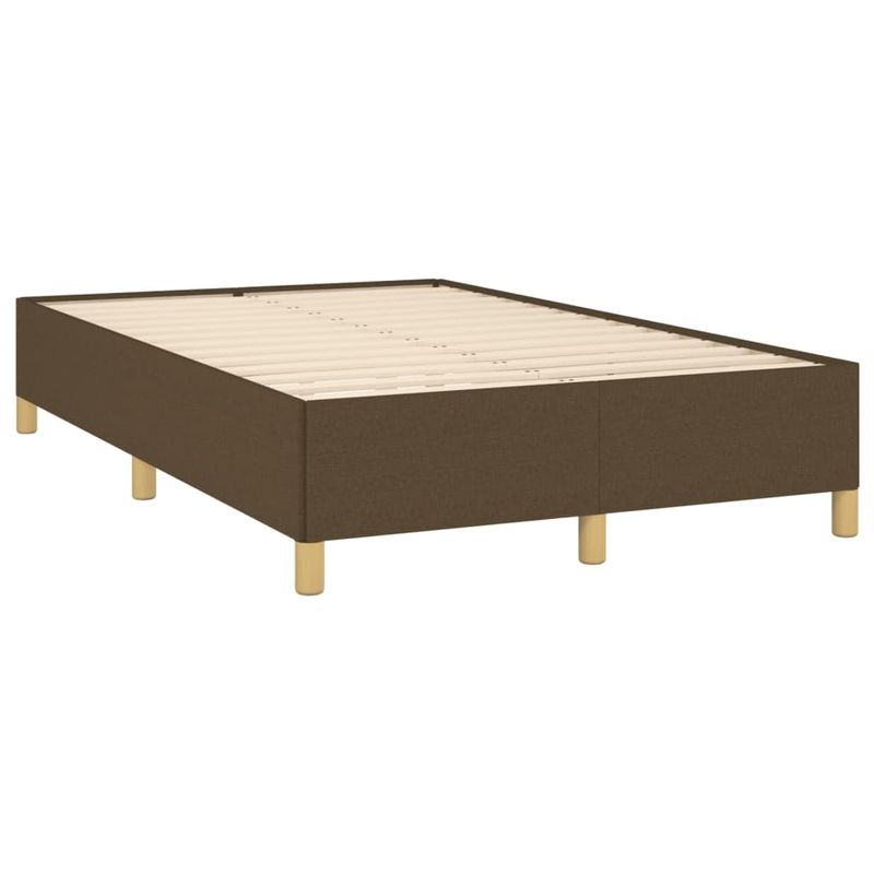 Casa si Gradina - Mobilier - Paturi si accesorii - Paturi - Pat box spring cu saltea, maro inchis, 120x190 cm, textil - Infinity.ro