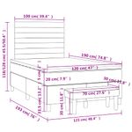 Casa si Gradina - Mobilier - Paturi si accesorii - Paturi - Pat box spring cu saltea, maro inchis, 120x190 cm, textil - Infinity.ro