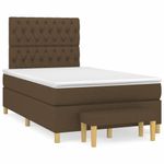 Casa si Gradina - Mobilier - Paturi si accesorii - Paturi - Pat box spring cu saltea, maro inchis, 120x190 cm, textil - Infinity.ro