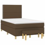 Casa si Gradina - Mobilier - Paturi si accesorii - Paturi - Pat box spring cu saltea, maro inchis, 120x190 cm, textil - Infinity.ro