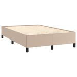 Casa si Gradina - Mobilier - Paturi si accesorii - Paturi - Pat box spring cu saltea, cappuccino, 120x190cm piele ecologica - Infinity.ro