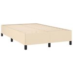 Casa si Gradina - Mobilier - Paturi si accesorii - Paturi - Pat continental cu saltea, crem, 120x190 cm, textil - Infinity.ro