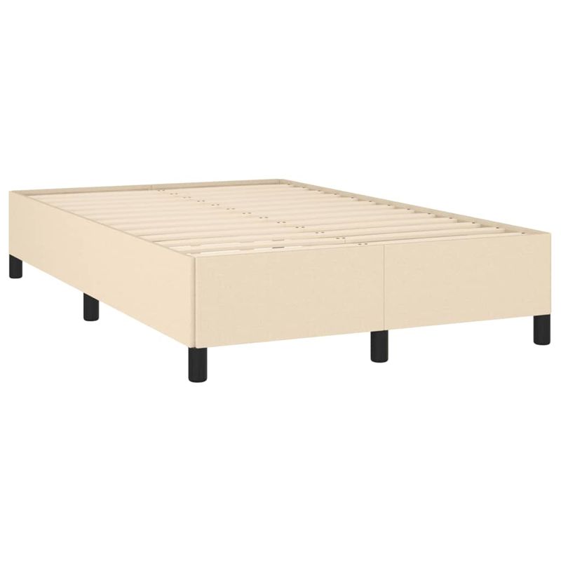 Casa si Gradina - Mobilier - Paturi si accesorii - Paturi - Pat continental cu saltea, crem, 120x190 cm, textil - Infinity.ro