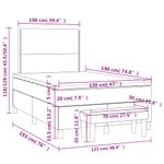 Casa si Gradina - Mobilier - Paturi si accesorii - Paturi - Pat box spring cu saltea, taupe, 120x190 cm material textil - Infinity.ro