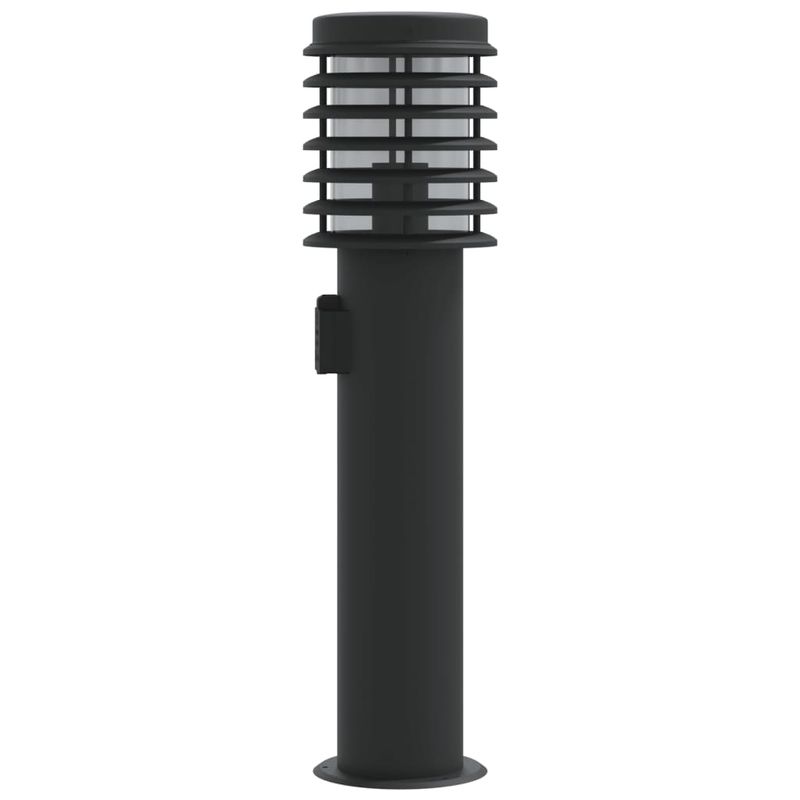 Casa si Gradina - Corpuri si surse de iluminat - Iluminat exterior - Felinare - Lampa exterioara de podea cu priza, negru, 60 cm, otel inox - Infinity.ro