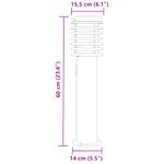 Casa si Gradina - Corpuri si surse de iluminat - Iluminat exterior - Felinare - Lampa exterioara de podea cu priza, negru, 60 cm, otel inox - Infinity.ro