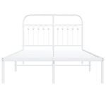 Casa si Gradina - Mobilier - Paturi si accesorii - Paturi - Cadru de pat metalic cu tablie, alb, 120x190 cm - Infinity.ro