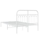 Casa si Gradina - Mobilier - Paturi si accesorii - Paturi - Cadru de pat metalic cu tablie, alb, 120x190 cm - Infinity.ro