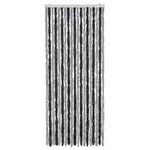 Casa si Gradina - Textile si covoare - Rulouri si jaluzele - Perdea pentru insecte, gri si negru, 56x200 cm, chenille - Infinity.ro