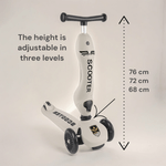 Sport si Outdoor - Role, trotinete si skateboard - Trotinete copii - Trotineta 2 in 1 transformabila in tricicleta cu sezut, pentru copii, inaltime ajustabila pe trei dimensiuni, gri - Infinity.ro