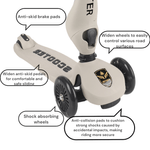 Sport si Outdoor - Role, trotinete si skateboard - Trotinete copii - Trotineta 2 in 1 transformabila in tricicleta cu sezut, pentru copii, inaltime ajustabila pe trei dimensiuni, gri - Infinity.ro