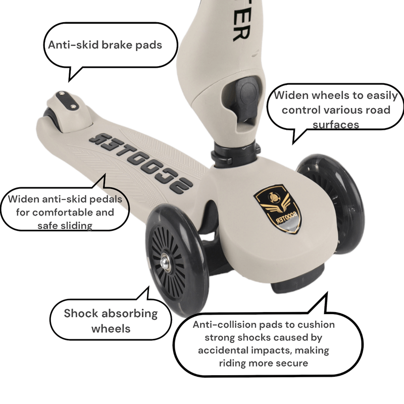 Sport si Outdoor - Role, trotinete si skateboard - Trotinete copii - Trotineta 2 in 1 transformabila in tricicleta cu sezut, pentru copii, inaltime ajustabila pe trei dimensiuni, gri - Infinity.ro