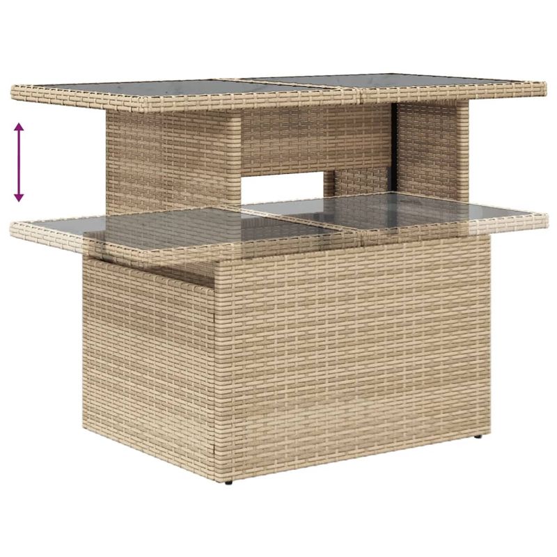 Casa si Gradina - Gradina si terasa - Mobilier exterior - Seturi mobila gradina - Set canapele de gradina, 9 piese, cu perne, bej, poliratan - Infinity.ro