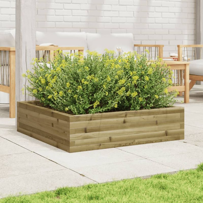 Casa si Gradina - Gradinarit si plante - Plante si ghivece - Ghivece si suporturi - Jardiniera de gradina, 90x90x23 cm, lemn de pin impregnat - Infinity.ro