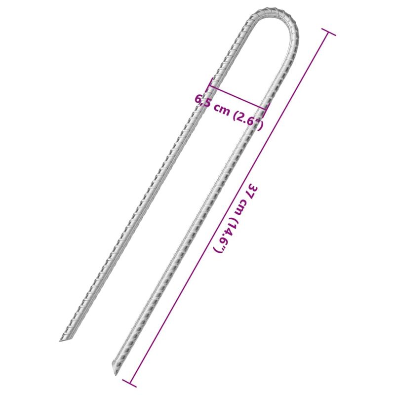 Sport si Outdoor - Camping - Accesorii corturi - Tarusi de cort, 12 buc., 37 cm, Ø10 mm, otel galvanizat - Infinity.ro