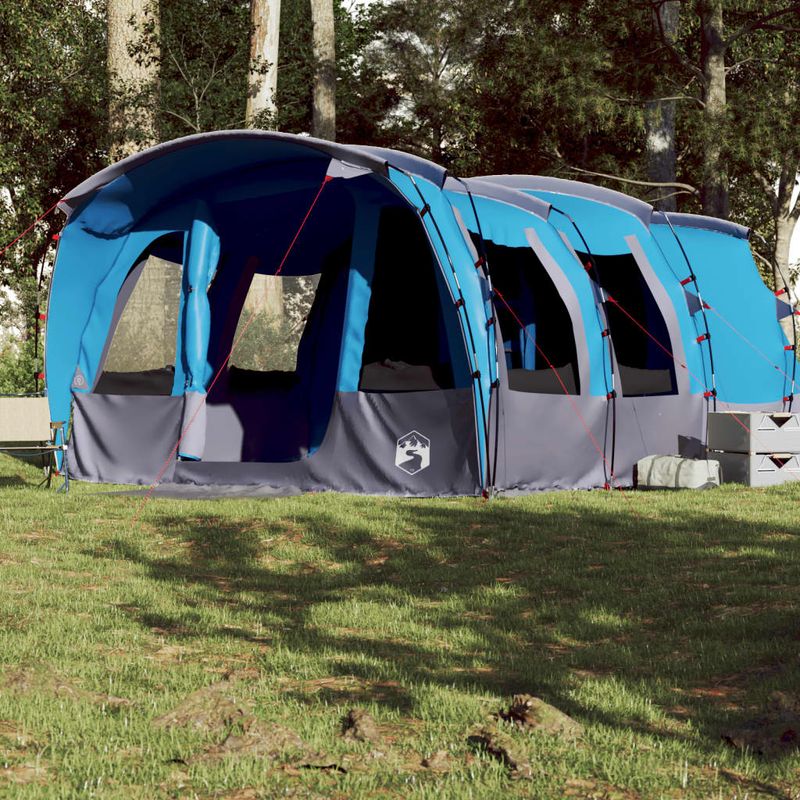 Sport si Outdoor - Camping - Corturi camping - Cort de familie tunel pentru 8 persoane, albastru, impermeabil - Infinity.ro