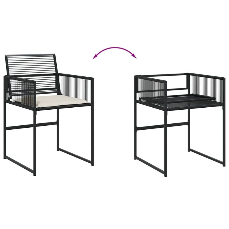 Casa si Gradina - Gradina si terasa - Mobilier exterior - Seturi mobila gradina - Set mobilier de gradina cu perne, 17 piese, negru, poliratan - Infinity.ro