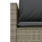 Casa si Gradina - Gradina si terasa - Mobilier exterior - Seturi mobila gradina - Set bistro de gradina cu perne, 3 piese, gri, poliratan - Infinity.ro