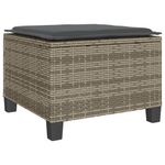 Casa si Gradina - Gradina si terasa - Mobilier exterior - Seturi mobila gradina - Set bistro de gradina cu perne, 3 piese, gri, poliratan - Infinity.ro