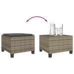 Casa si Gradina - Gradina si terasa - Mobilier exterior - Seturi mobila gradina - Set bistro de gradina cu perne, 3 piese, gri, poliratan - Infinity.ro