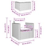 Casa si Gradina - Gradina si terasa - Mobilier exterior - Seturi mobila gradina - Set bistro cu perne, 3 piese, bej, poliratan - Infinity.ro