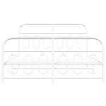 Casa si Gradina - Mobilier - Paturi si accesorii - Paturi - Cadru de pat metalic cu tablie, alb, 150x200 cm - Infinity.ro