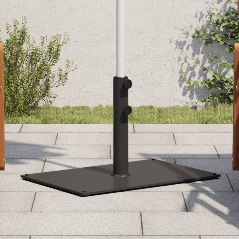 Casa si Gradina - Gradina si terasa - Umbrele si pavilioane - Umbrele - Suport umbrela pentru stalpi diametru 32/38/48 mm, 15 kg, dreptunghi, negru - Infinity.ro