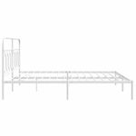 Casa si Gradina - Mobilier - Paturi si accesorii - Paturi - Cadru de pat metalic cu tablie, alb, 183x213 cm - Infinity.ro