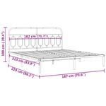 Casa si Gradina - Mobilier - Paturi si accesorii - Paturi - Cadru de pat metalic cu tablie, alb, 183x213 cm - Infinity.ro