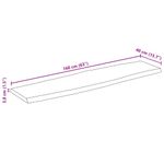 Casa si Gradina - Mobilier - Feronerie si accesorii mobila - Blat masa cu margini, 160x40x3,8 cm, lemn masiv mango (natural) - Infinity.ro