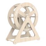 Petshop - Accesorii petshop - Jucarii animale - Jucarii interactive animale - Roata de joaca din lemn de bambus pentru pisici, 14,5 cm x 28 cm x 34 cm - Infinity.ro