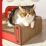 Petshop/Accesorii petshop/Jucarii animale/Ansambluri de joaca - Canapea 2 in 1 pentru pisicute, loc de zgariat si culcus - Infinity.ro