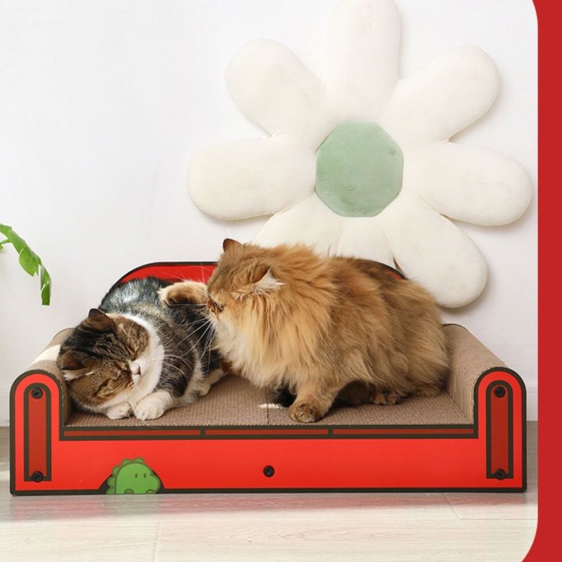 Petshop/Accesorii petshop/Jucarii animale/Ansambluri de joaca - Canapea 2 in 1 pentru pisicute, loc de zgariat si culcus - Infinity.ro
