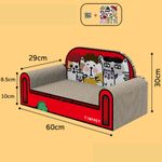 Petshop/Accesorii petshop/Jucarii animale/Ansambluri de joaca - Canapea 2 in 1 pentru pisicute, loc de zgariat si culcus - Infinity.ro