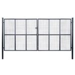 Casa si Gradina - Constructii - Usi interior, exterior si garaj - Usi garaj - Poarta din plasa gradina, otel galvanizat, 400 x 175 cm, gri - Infinity.ro