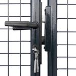 Casa si Gradina - Constructii - Usi interior, exterior si garaj - Usi garaj - Poarta din plasa gradina, otel galvanizat, 400 x 175 cm, gri - Infinity.ro